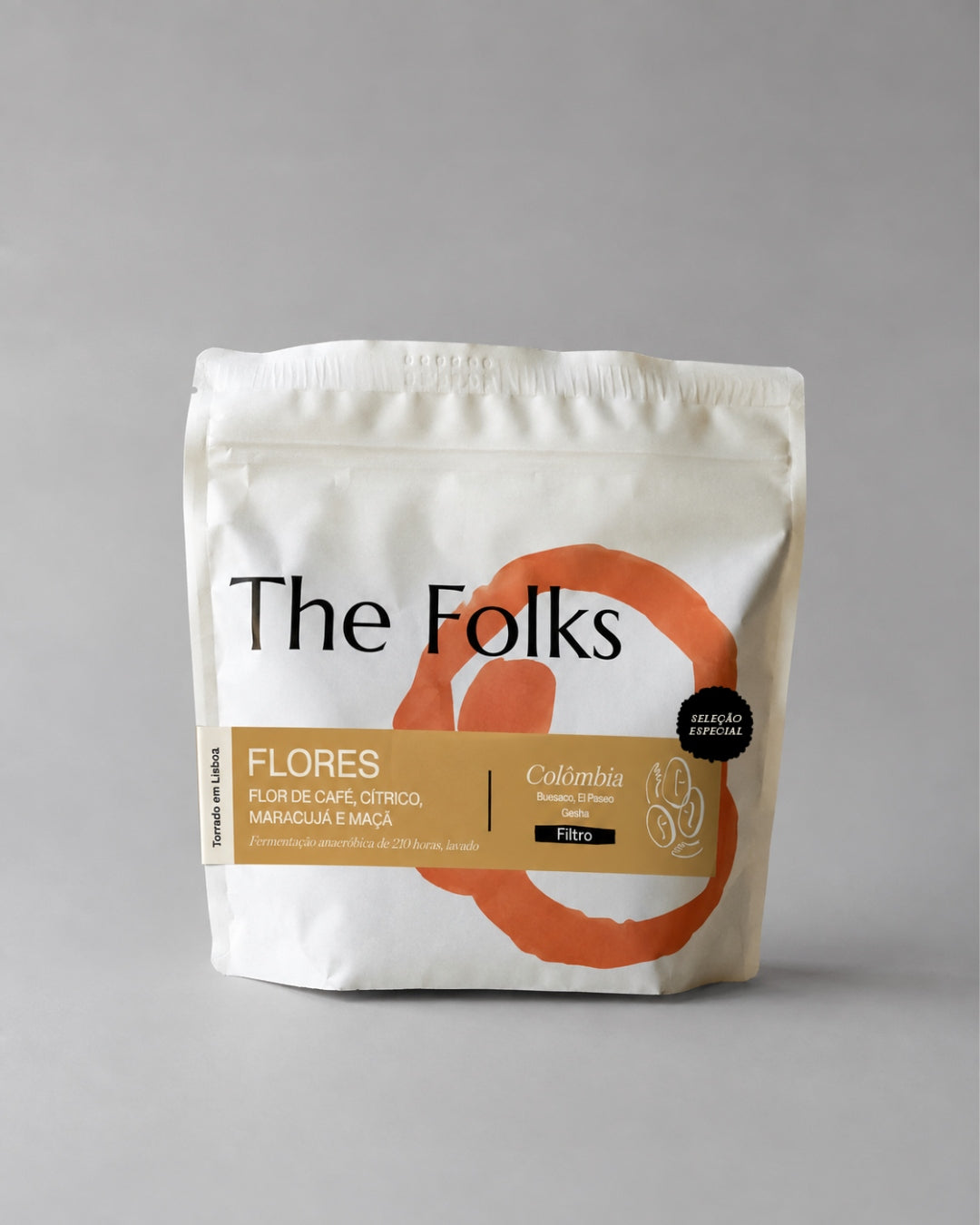 The Folks Flores — Colombian Gesha coffee beans from Buesaco, Nariño, 250 g bag