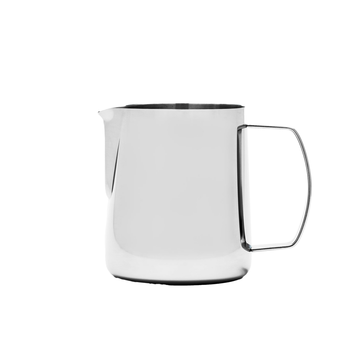 Comandante Barista Hustle 600ml precision milk pitcher for coffee, with a stainless steel body and ergonomic handle.