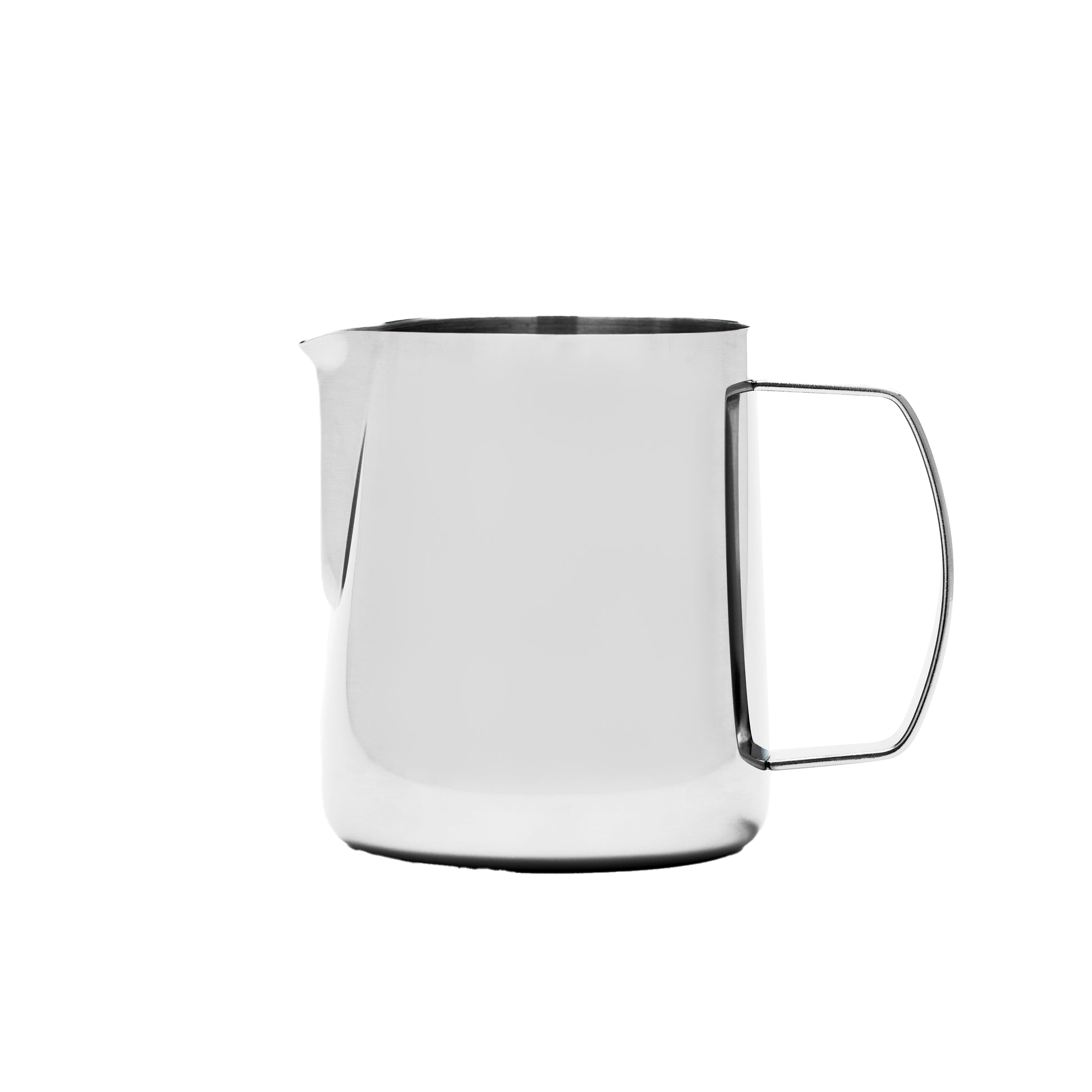 Comandante Barista Hustle 600ml precision milk pitcher for coffee, with a stainless steel body and ergonomic handle.
