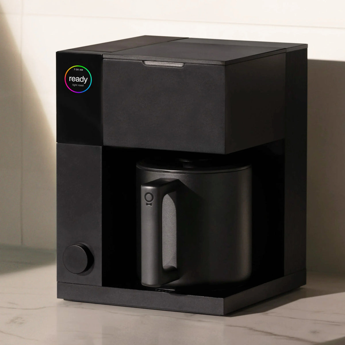 Black Timemore Aiden Precision Coffee Maker with sleek design and detailed brewing components, perfect for coffee enthusiasts.